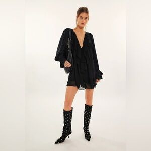 Free People Prairie‎ Dust Romper Black Size S